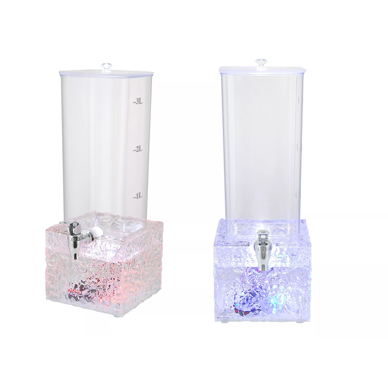 LED Square Beer Dispenser B'Bażi Frosted 3.5L 3