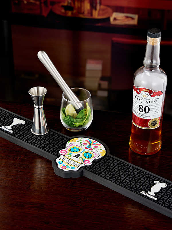 Lucky Skull Bar Mat 60×8.5cm 3