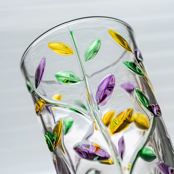 Tricolor Leaf Hiball Glass 350ml 2