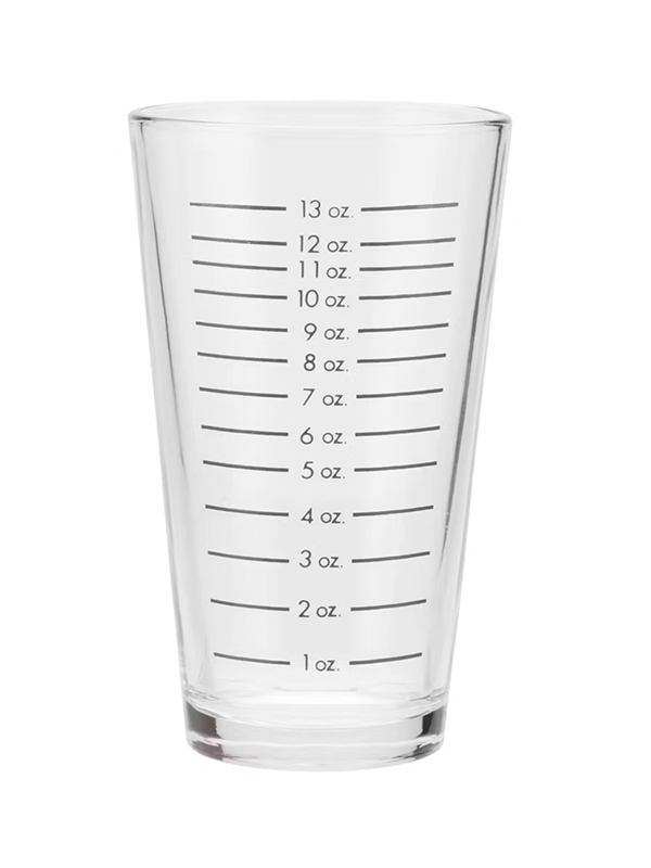 16oz Boston Mixing Glass With Scale Lines 3