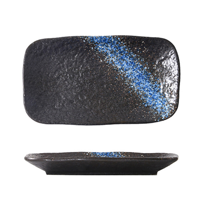 Blue Galaxy Rectangular Rocky Texture Plate 21cm×11.9cm