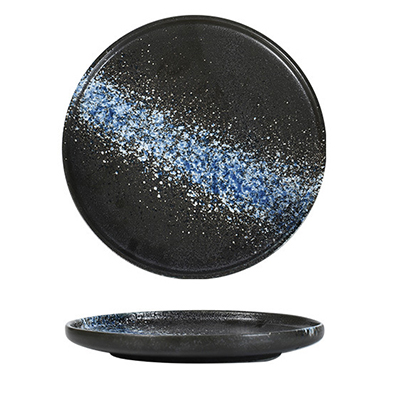 Blue Galaxy Round Footed Plate 19.2cm