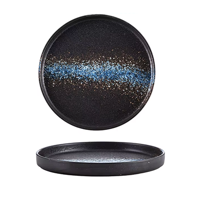 Blue Galaxy Vertical Rim Deep Round Plate 22.4cm