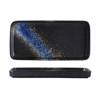 Blue Galaxy Vertical Rim Rectangular Plate 19.2cm×9.6cm