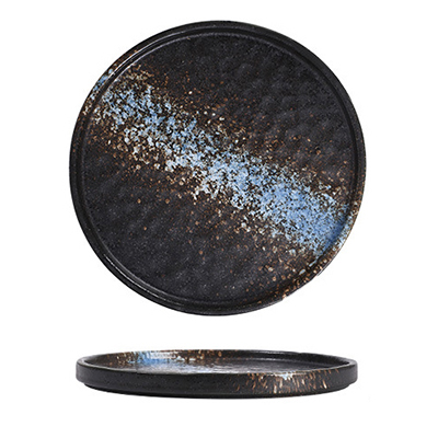 Blue Galaxy Vertical Rim Round Plate