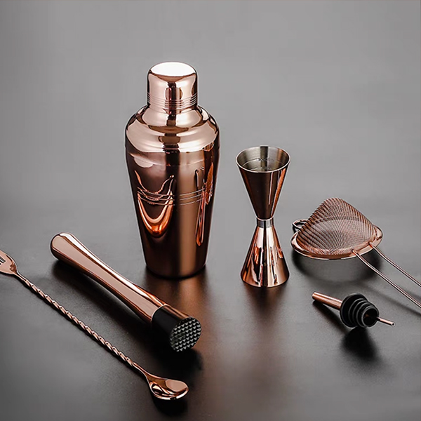 Copper Plated Japanese Luxury Cocktail Shaker 500ml 2