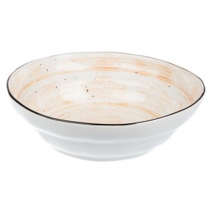 Faded Tree Rings Double Step Bowl 22cm - Orange