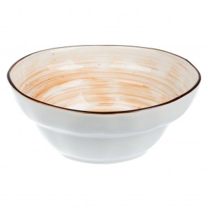 Faded Tree Rings Double Step Bowl - Orange