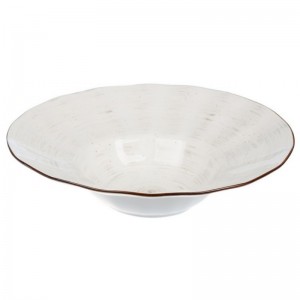 Faded Tree Rings Round Soup & Pasta Plate 29.3cm - Brown