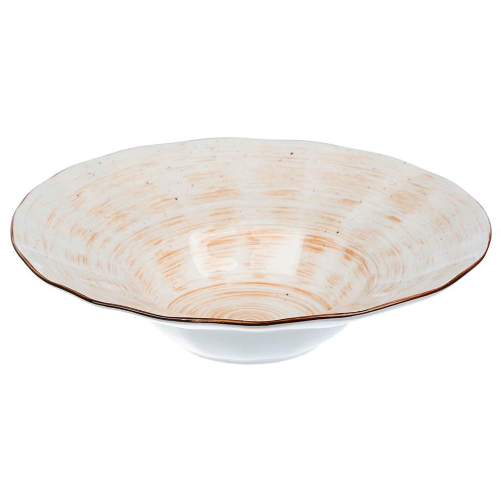 Faded Tree Rings Round Soup & Pasta Plate 29.3cm - Orange