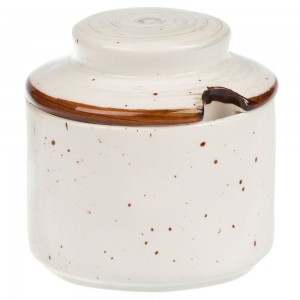 Faded Tree Rings Sugar Pot 250ml - Brown