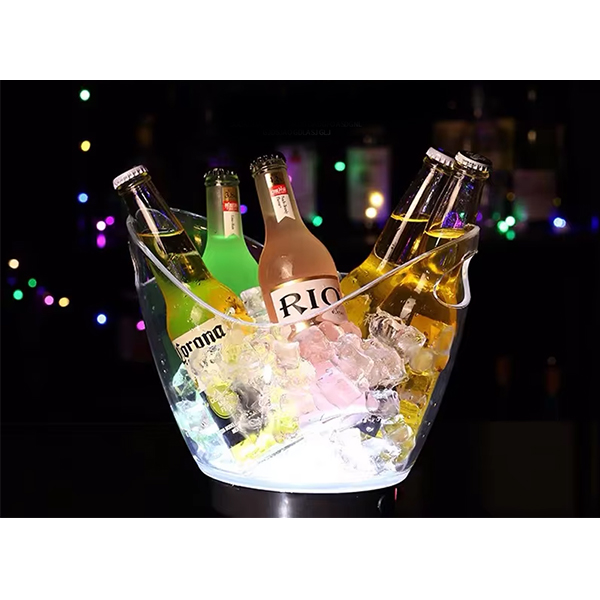 LED Boat Shape Ice Bucket 8.0L - Clear 2