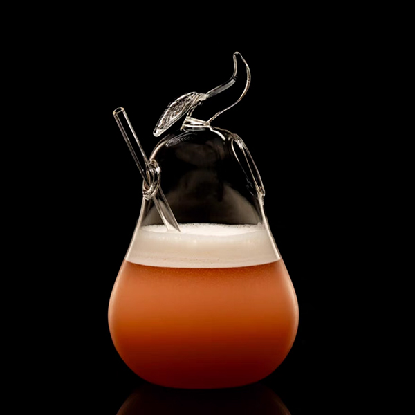 Pear Glass With Straw 400ml 3