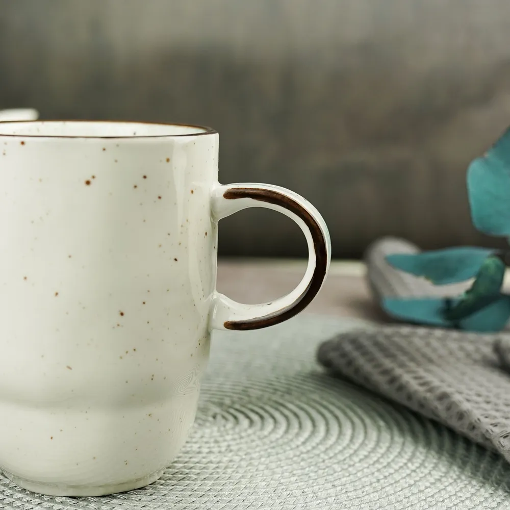 Faded Tree Rings Mug 450ml - Turquoise