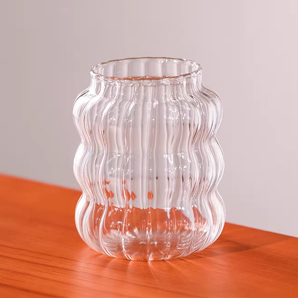 Ribbed Caterpillar Glass 630ml .