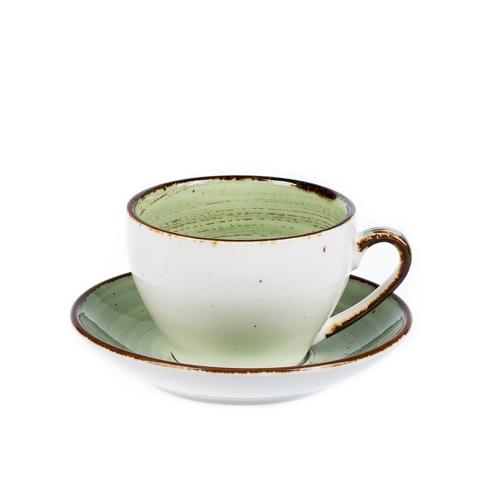 Tree Rings Cup&saucer  225ml - Light Green