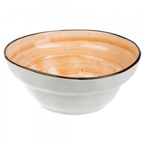 Tree Rings Double Step Bowl - Orange