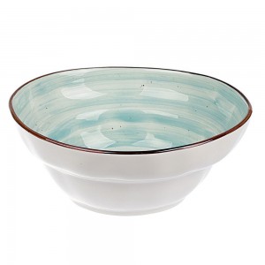 Tree Rings Double Step Bowl - Turquoise