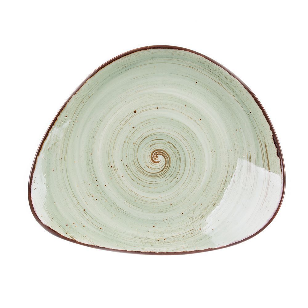 Tree Rings Pebble Plate 27.5cm×22.8cm - Light Green