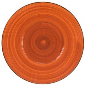 Tree Rings Round Plate - Brown