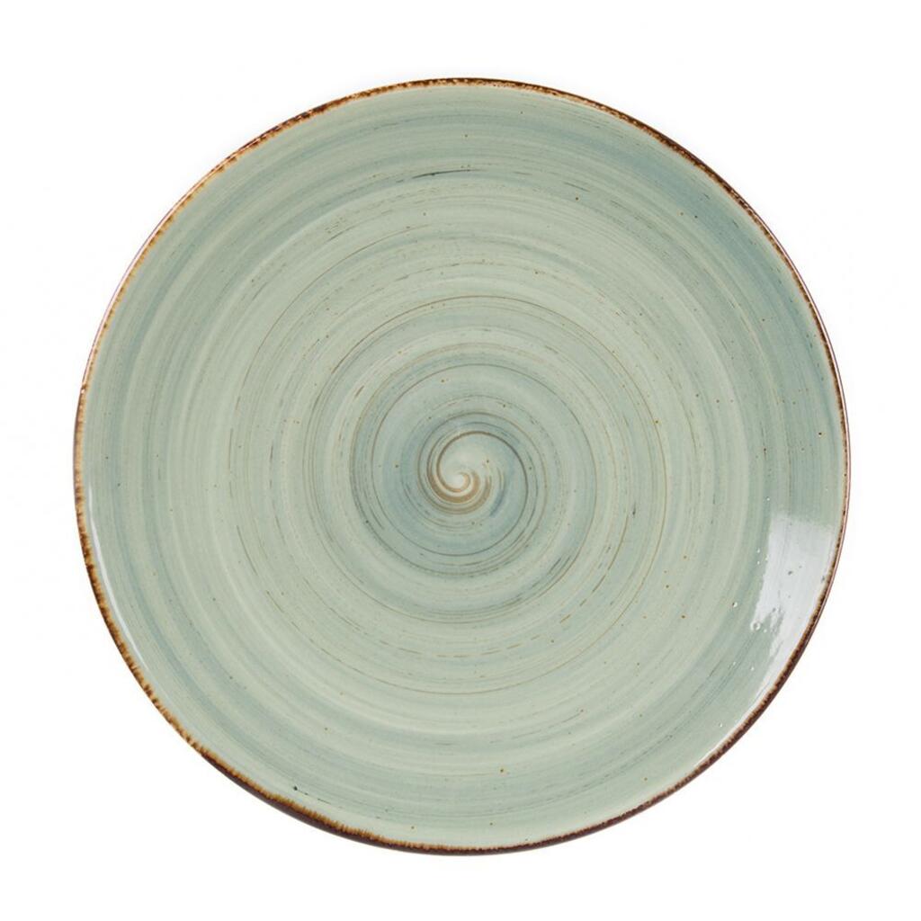 Tree Rings Round Plate - Light Green