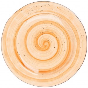 Tree Rings Round Plate - Orange