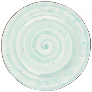 Tree Rings Round Plate - Turquoise