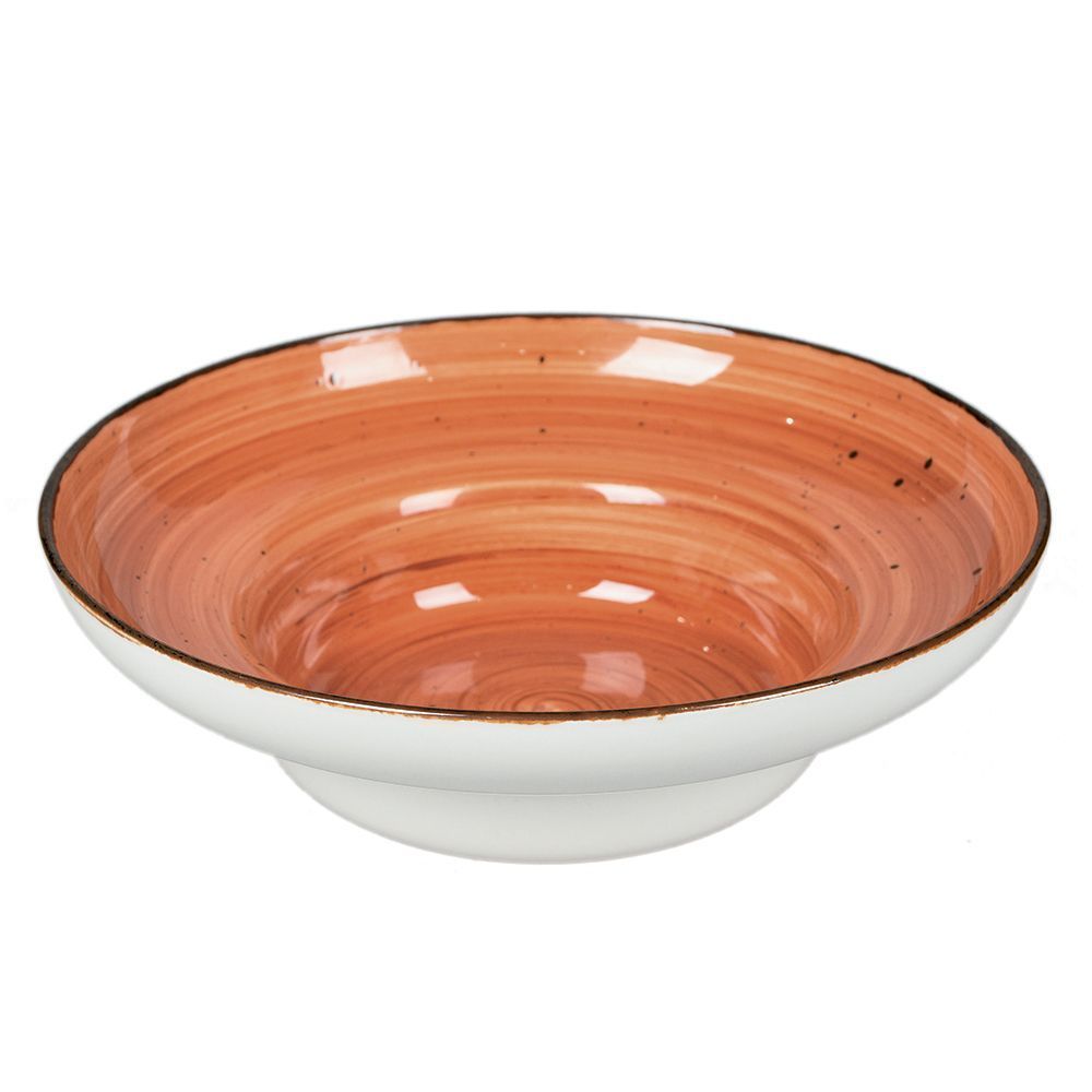 Tree Rings Round Soup & Pasta Plate 28cm - Brown