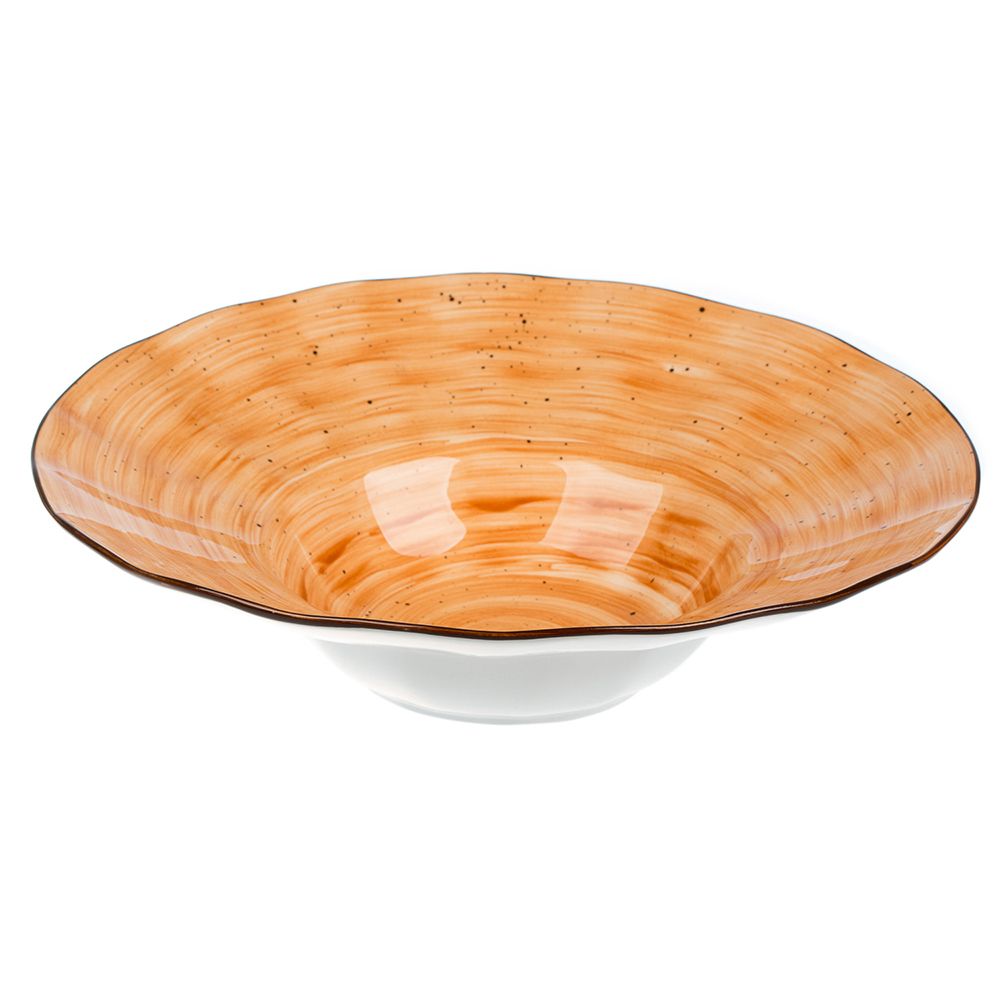 Tree Rings Round Soup & Pasta Plate 29.3cm - Orange