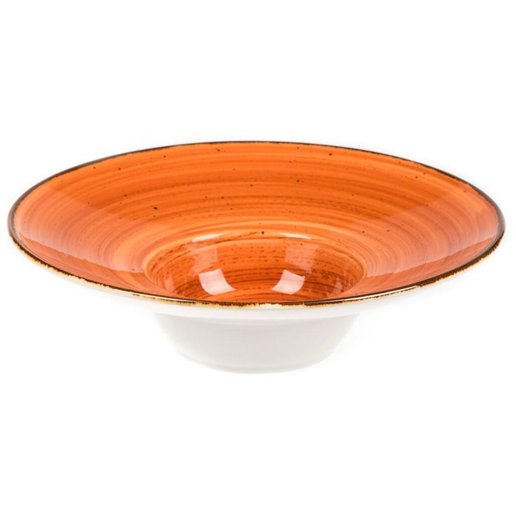 Tree Rings Round Soup & Pasta Plate - Brown