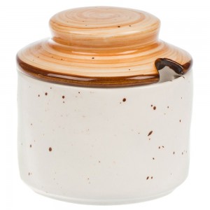 Tree Rings Sugar Pot 250ml - Orange