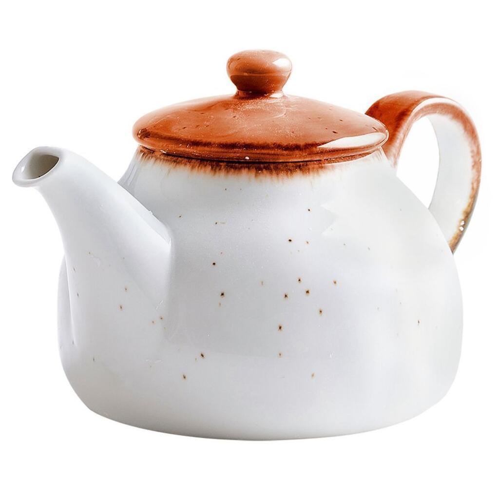 Tree Rings Tea Pot 660ml - Dark Orange