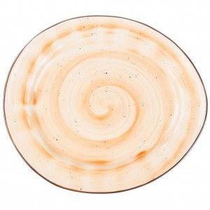 Tree Rings Teardrop Plate - Orange