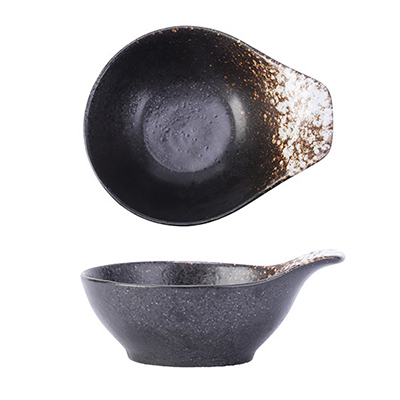 White Galaxy Handled Dip Bowl 12.5cm