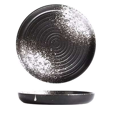 White Galaxy Round Ripple Plate 20cm