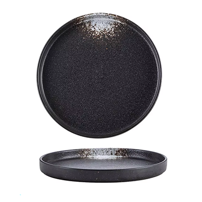 White Galaxy Vertical Rim Deep Round Plate